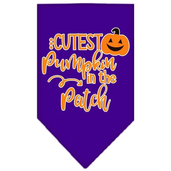 Cutest Pumpkin in the Patch Screen Print BandanaPurple Large, Mirage Pet Products, Mfr#: 66-426 LGPR
